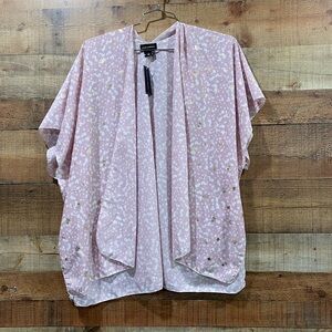 New With Tags Jane & Berry Soft Pink Kimono Ruana Cardigan One Size